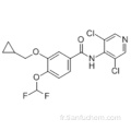 Benzamide, 3- (cyclopropylméthoxy) -N- (3,5-dichloro-4-pyridinyl) -4- (difluorométhoxy) - CAS 162401-32-3